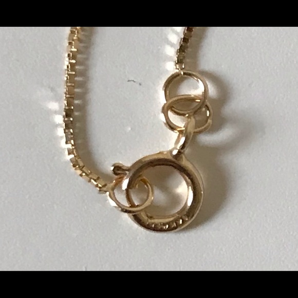 14k real Gold pendant with baguettes diamonds - Picture 4 of 4